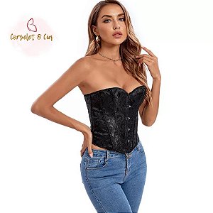Corselet Cropped Dani Busk - Preto